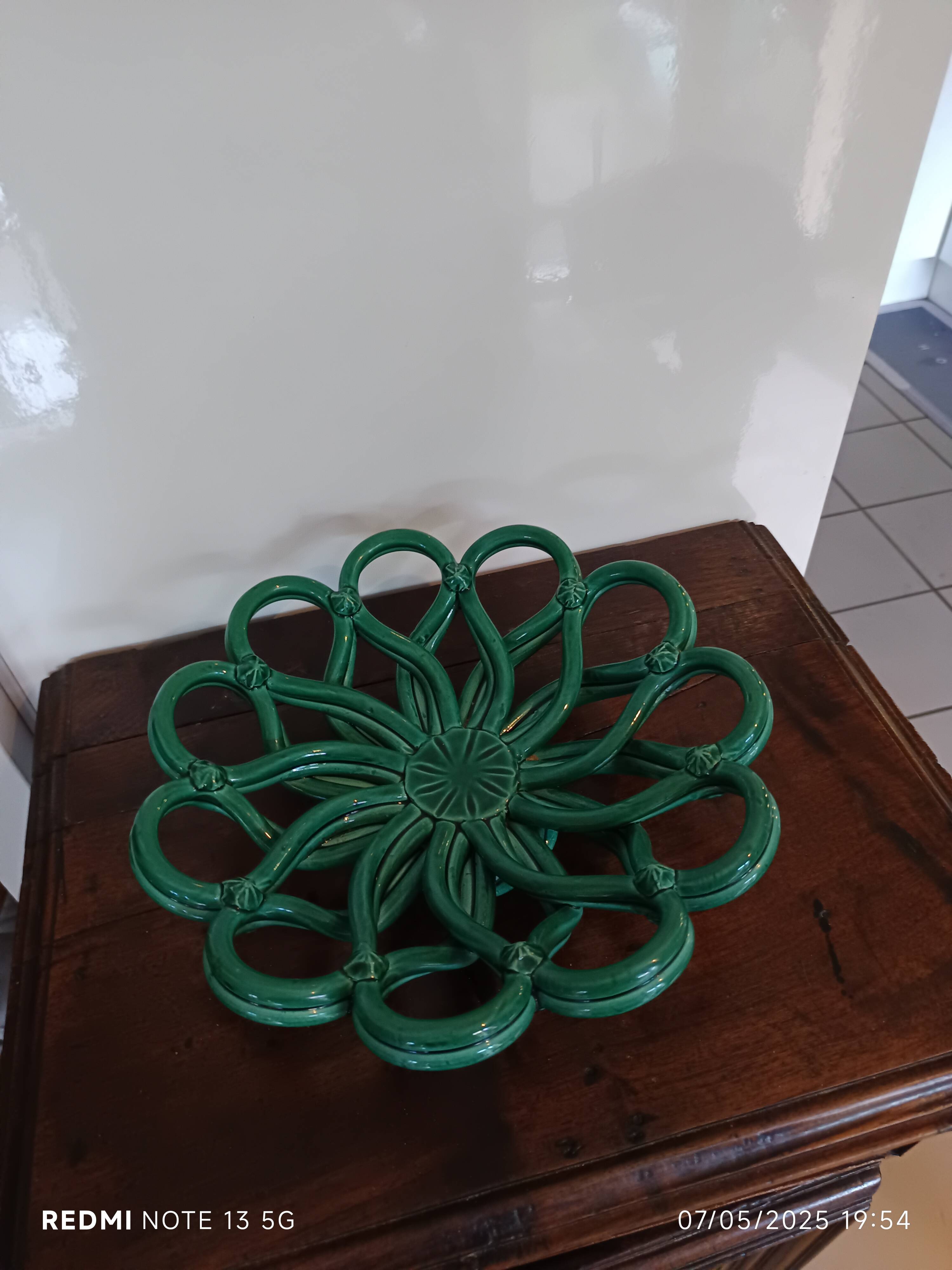 Vallauris woven ceramic fruit bowl