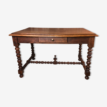 Desk / side table louis xiii style in oak early xx th