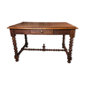 Bureau / table d'appoint style louis xiii en chêne début xx eme