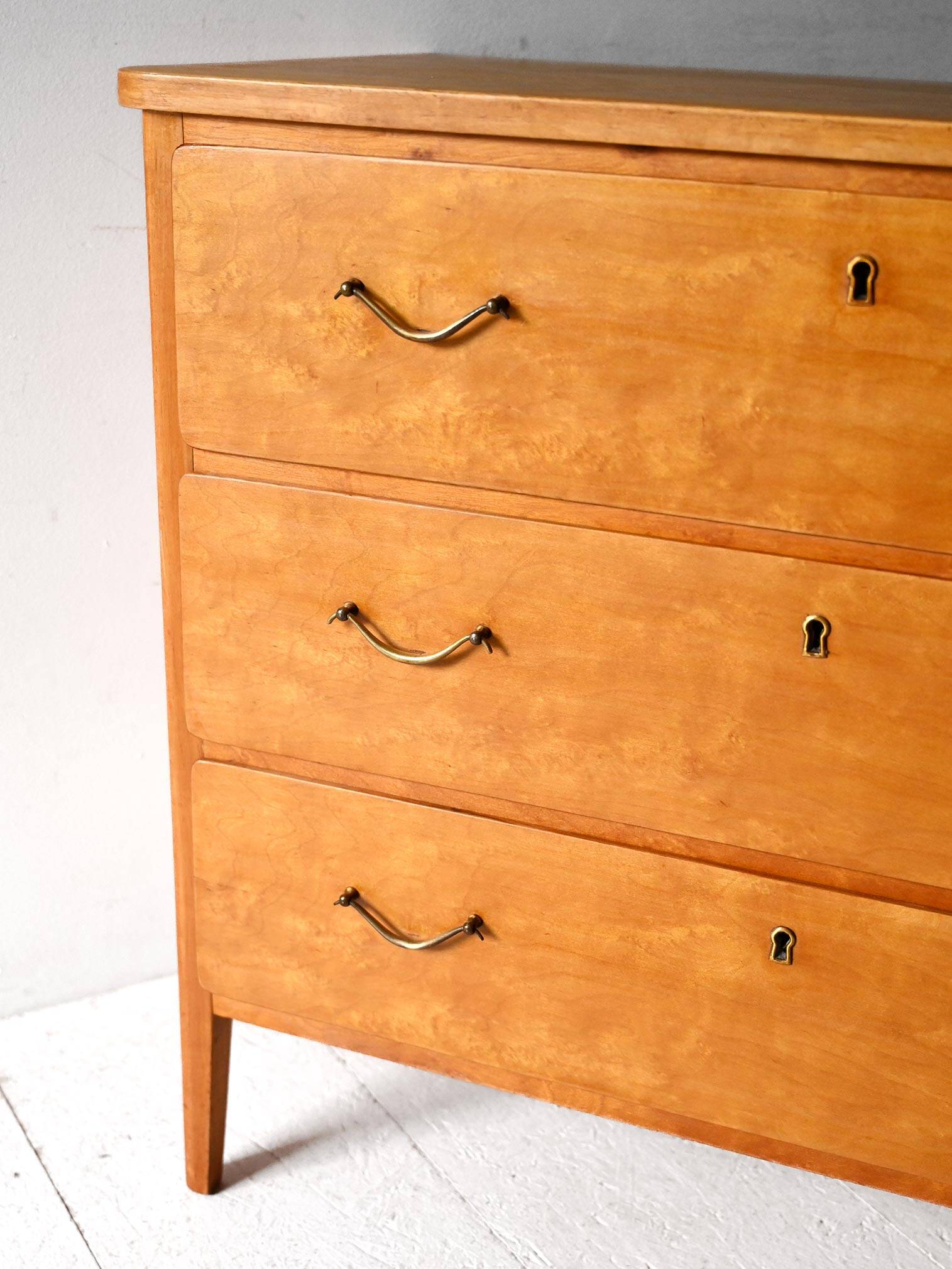 1950s Scandinavian Birch Chest of Drawers