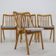 1960s beech dining chairs Czechoslovakia