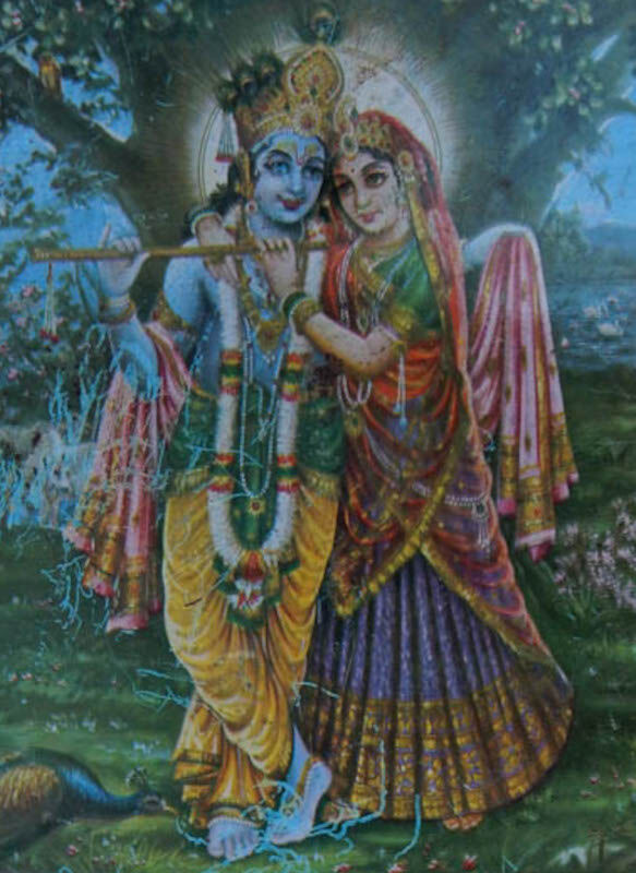 Radha Krishna Bidi Old India Advertising Metal Plate