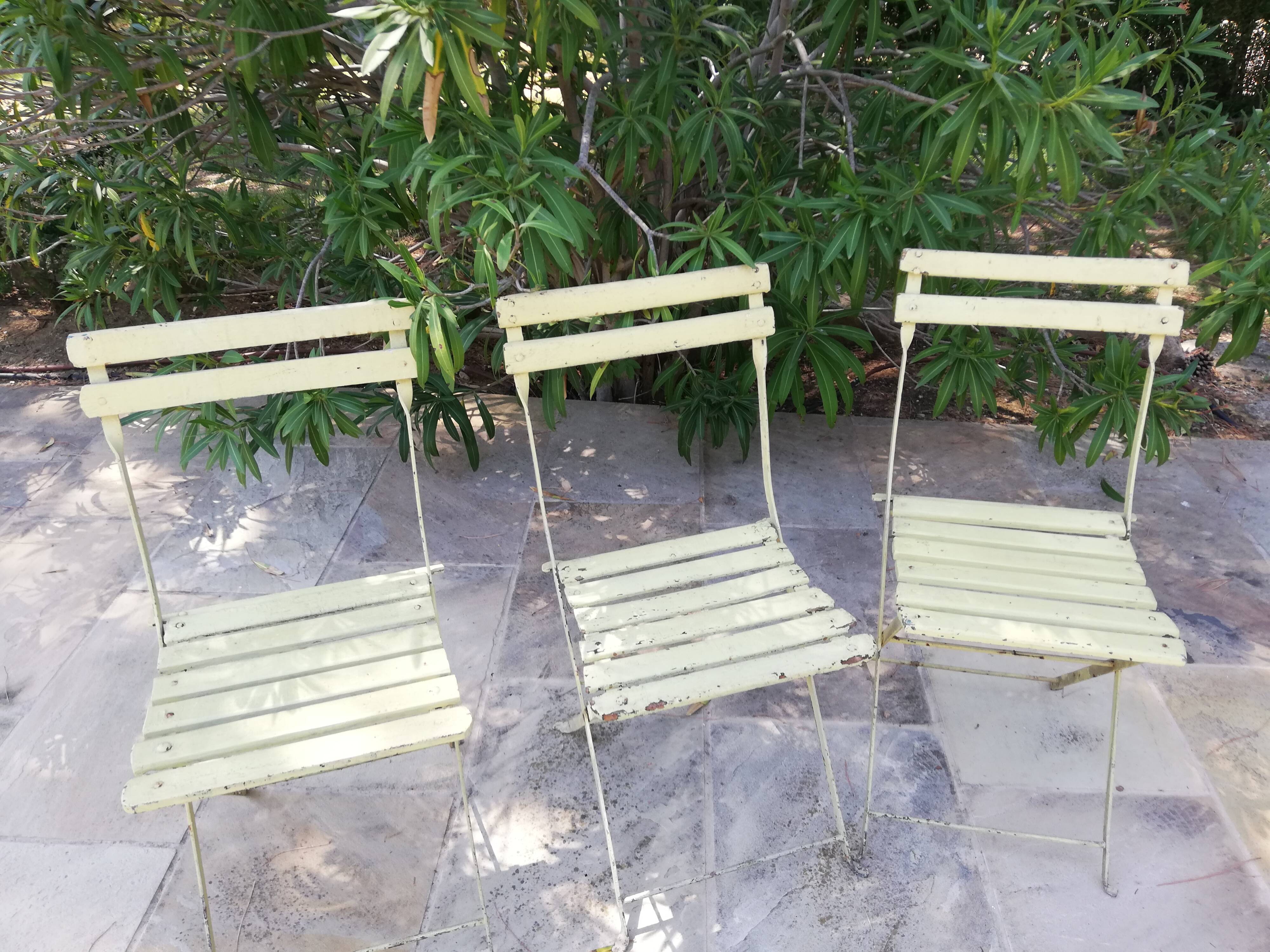 3 garden folding chairs