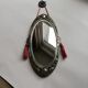 Cast iron art deco bevelled mirror - 39x21cm