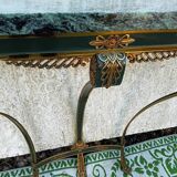 Brass console and mirror
