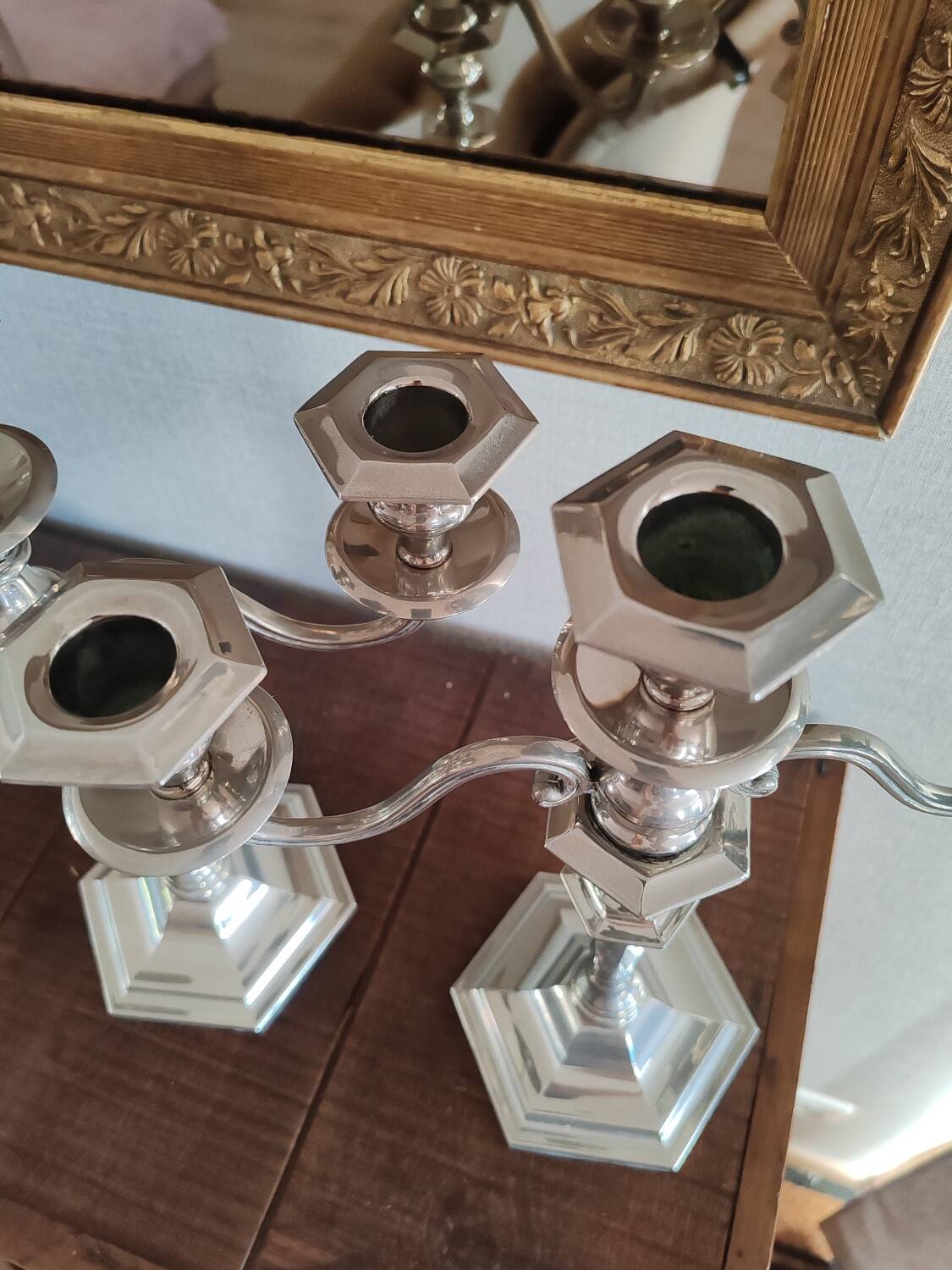 2 chandeliers en métal