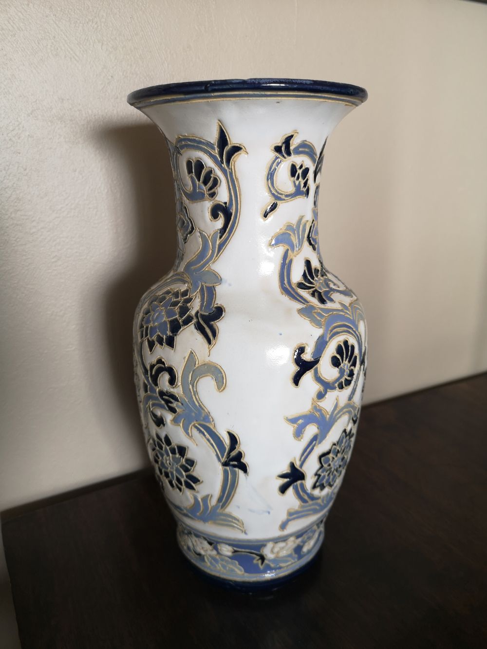 Glazed ceramic baluster vase - Late 19th century