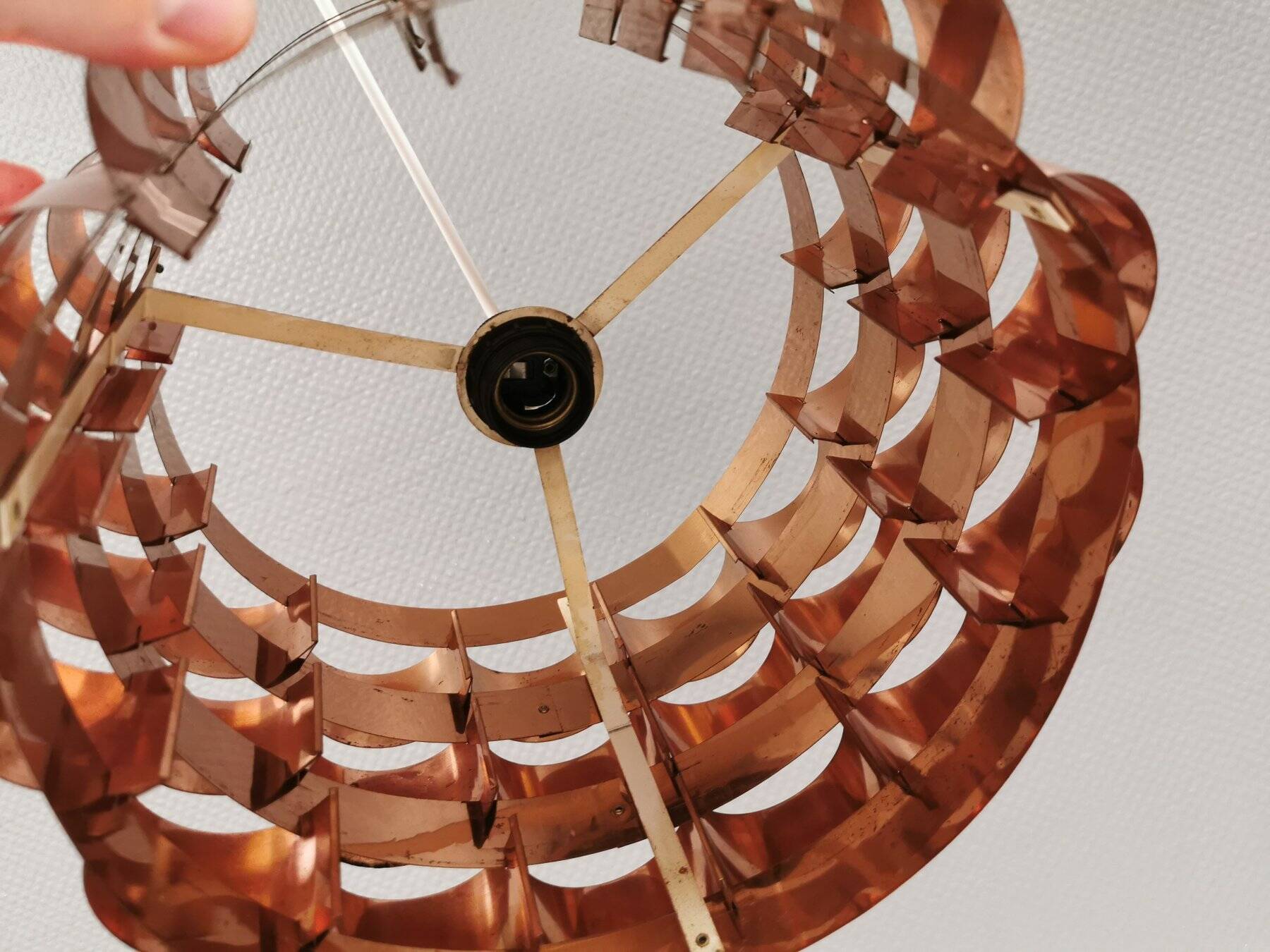 Hanging lamp 1980s Denmark, by Werner Schou for his own company Coronell
