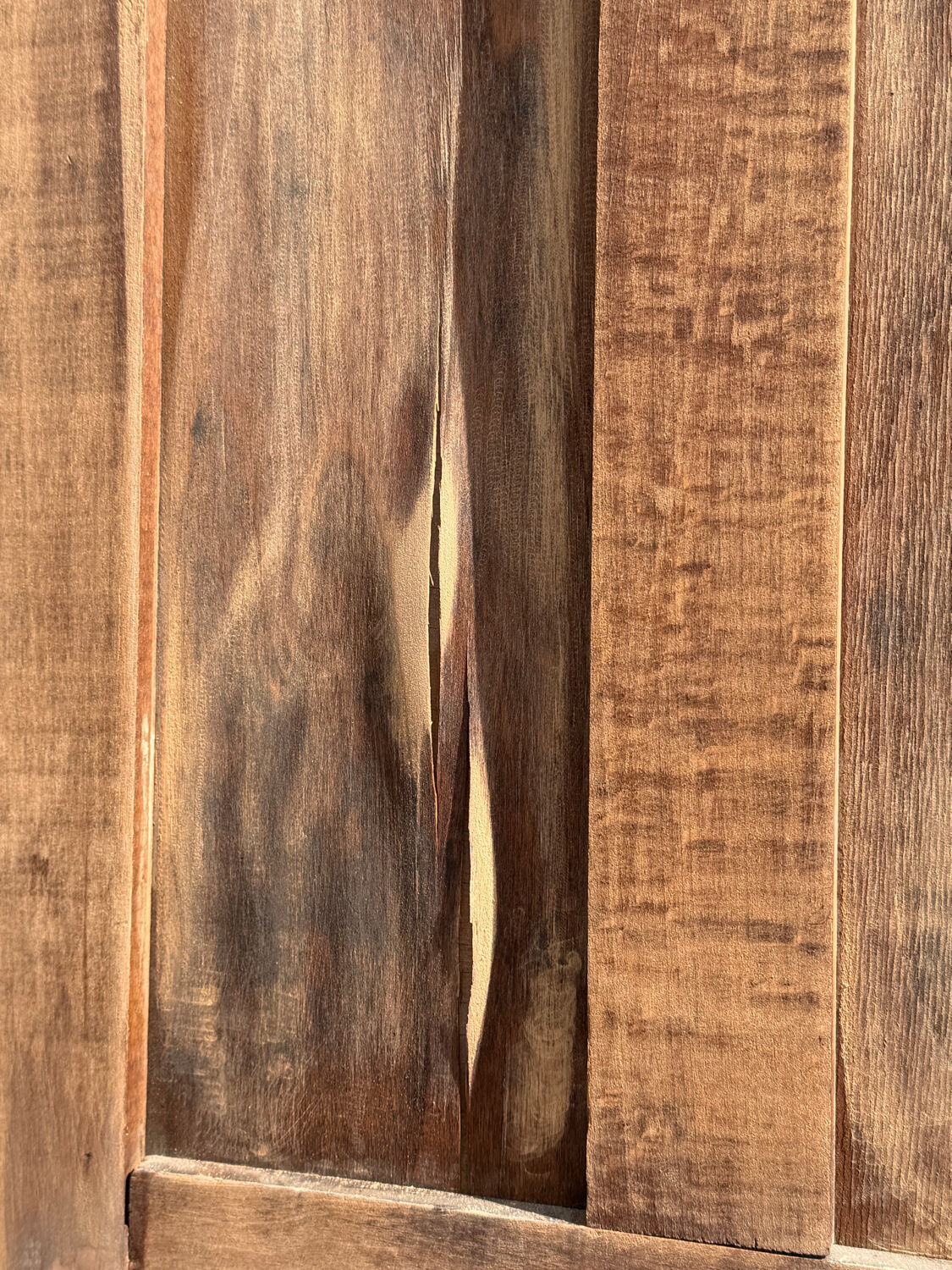 Parisian Art Deco wardrobe, raw wood.