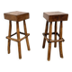 Pair of brutalist bar stools, France, 1950s