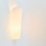 XL Mid Century Modern Opaline Glass Wall Lamp By Wagenfeld For P&P, 1950s