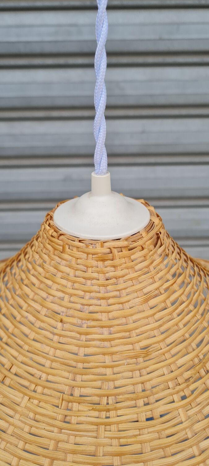 Vintage wicker flower pendant