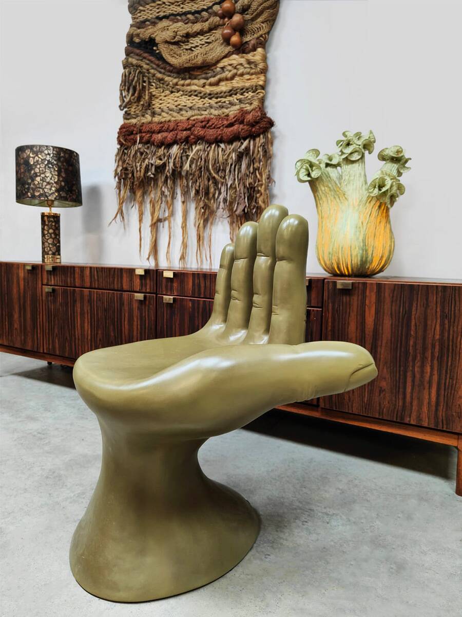 New design fiber hand-chair 'Moss Green'