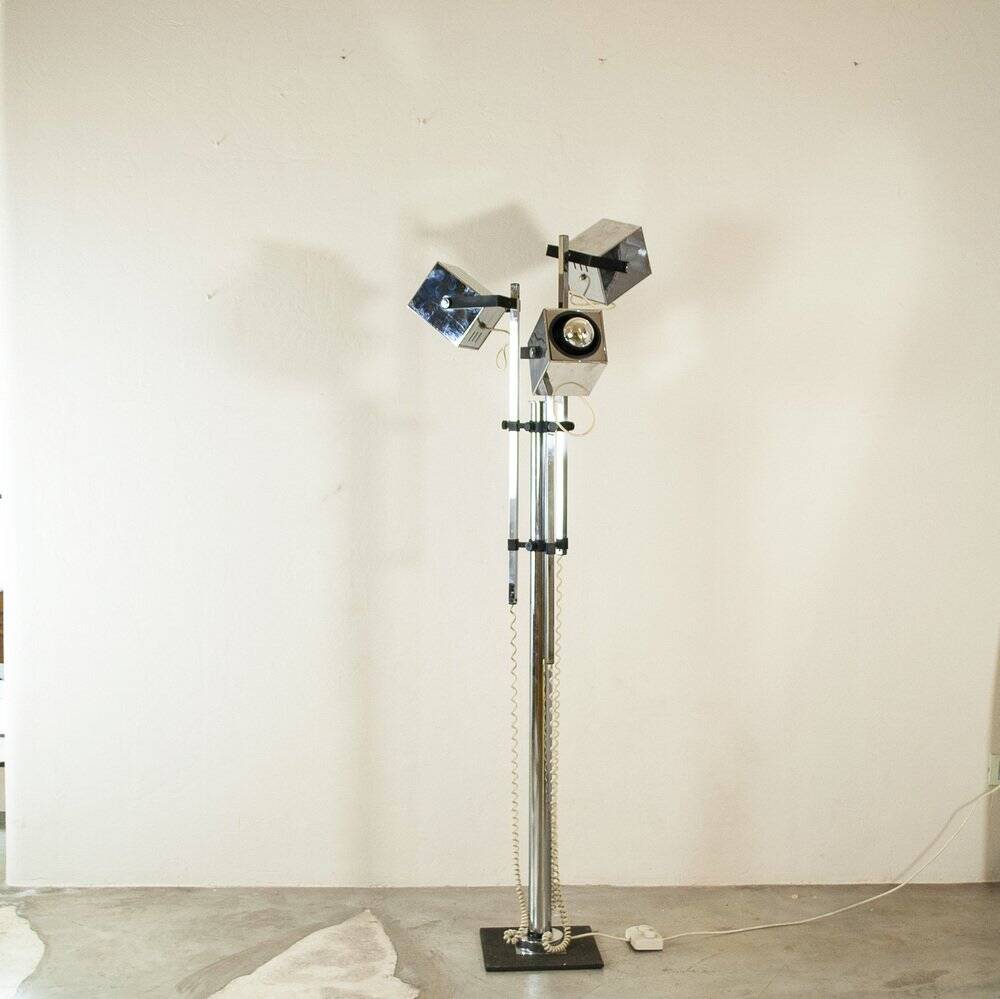 Adjustable Space Age floor lamp in metal, Italy, 1970s