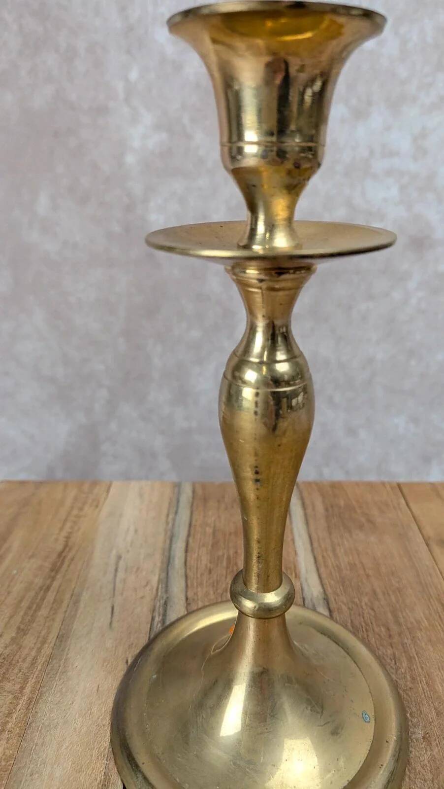Antique brass candlestick