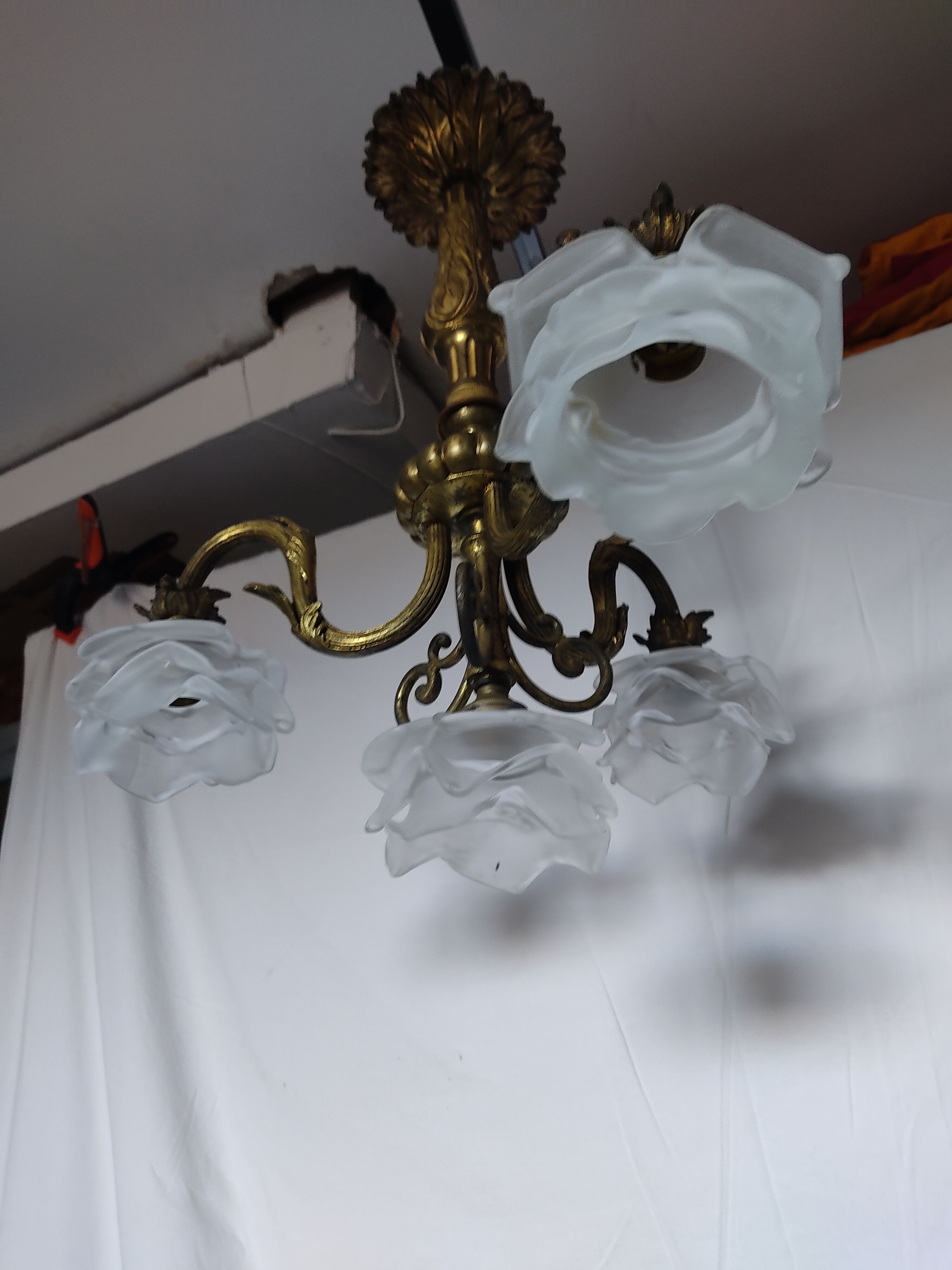 Chandelier bronze 4 lights