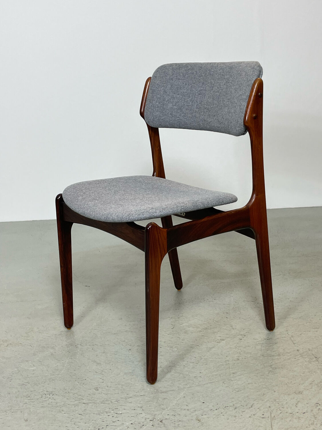 Danish mid-century palisander dining chair model 49 by erik buch for o.d. mobler, 1960s