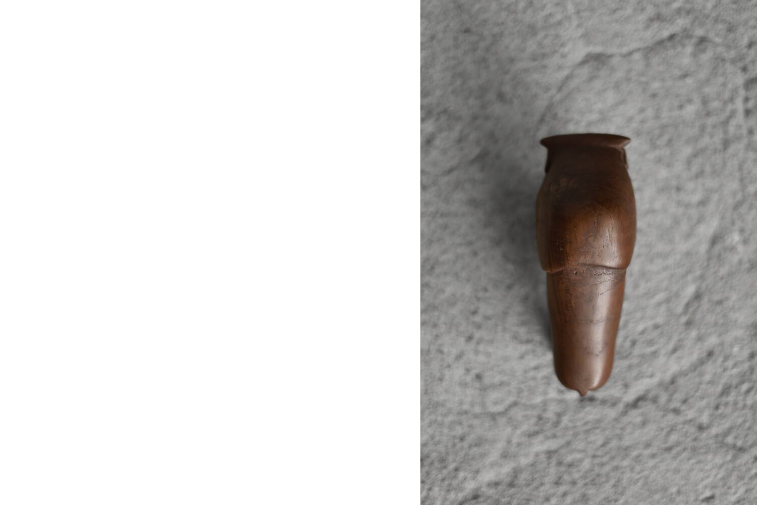 Dark teak bison figurine in mid-century modern Danish style, 1960.