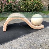 80s design coffee table. made of Mactan travertine stones from Magnussen ponte.