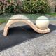 80s design coffee table. made of Mactan travertine stones from Magnussen ponte.