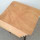 Wood and metal dessert trolley on wheels, vintage Eiffel leg, made in France 1960.