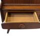 Vintage teak wall cabinet with flap door 1960s design wall unit