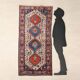 Ancient Asian wool rug, finely knotted, handmade 72 x 33 in.