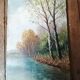 OIL PAINTING ON WOOD "water's edge"