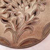 Ceramic trivet with floral motif by Fonck et Matéo (Vallauris)