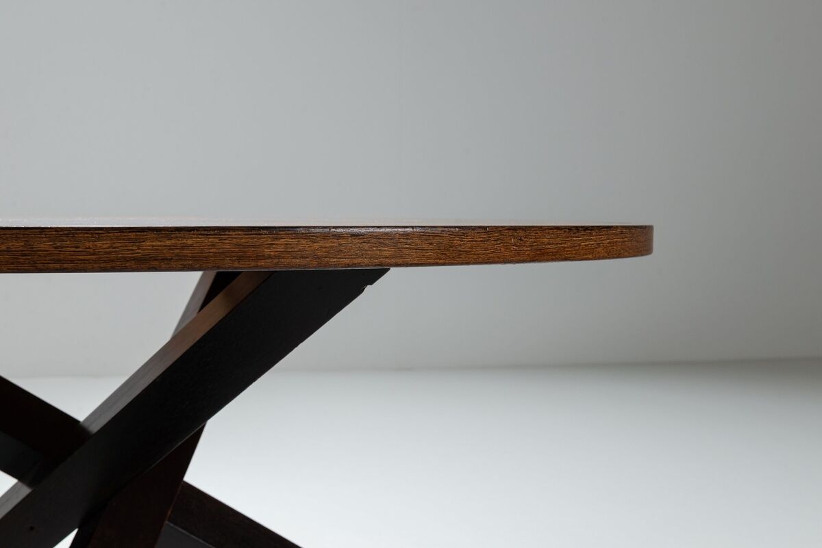 Gerard Geytenbeek tripod dining table in wenge, The Netherlands, 1960