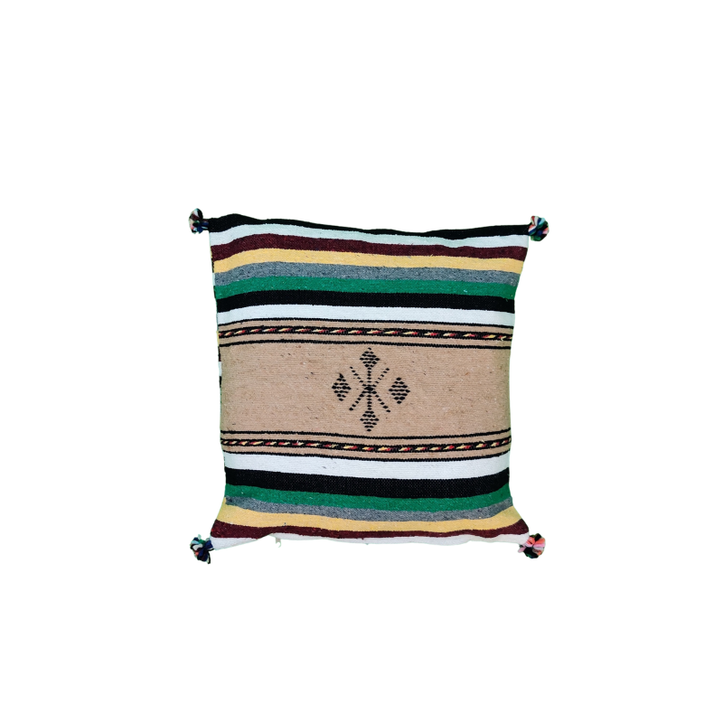 Coussin marocain multicolore