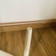 table basse tripode blanche et bois Arthur Umanoff
