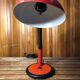 Old aluminor articulated lamp red & black metal 1970s vintage #a545