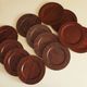 Set of 12 plywood rosewood and teak plates by Morsbak, Denmark 1960s