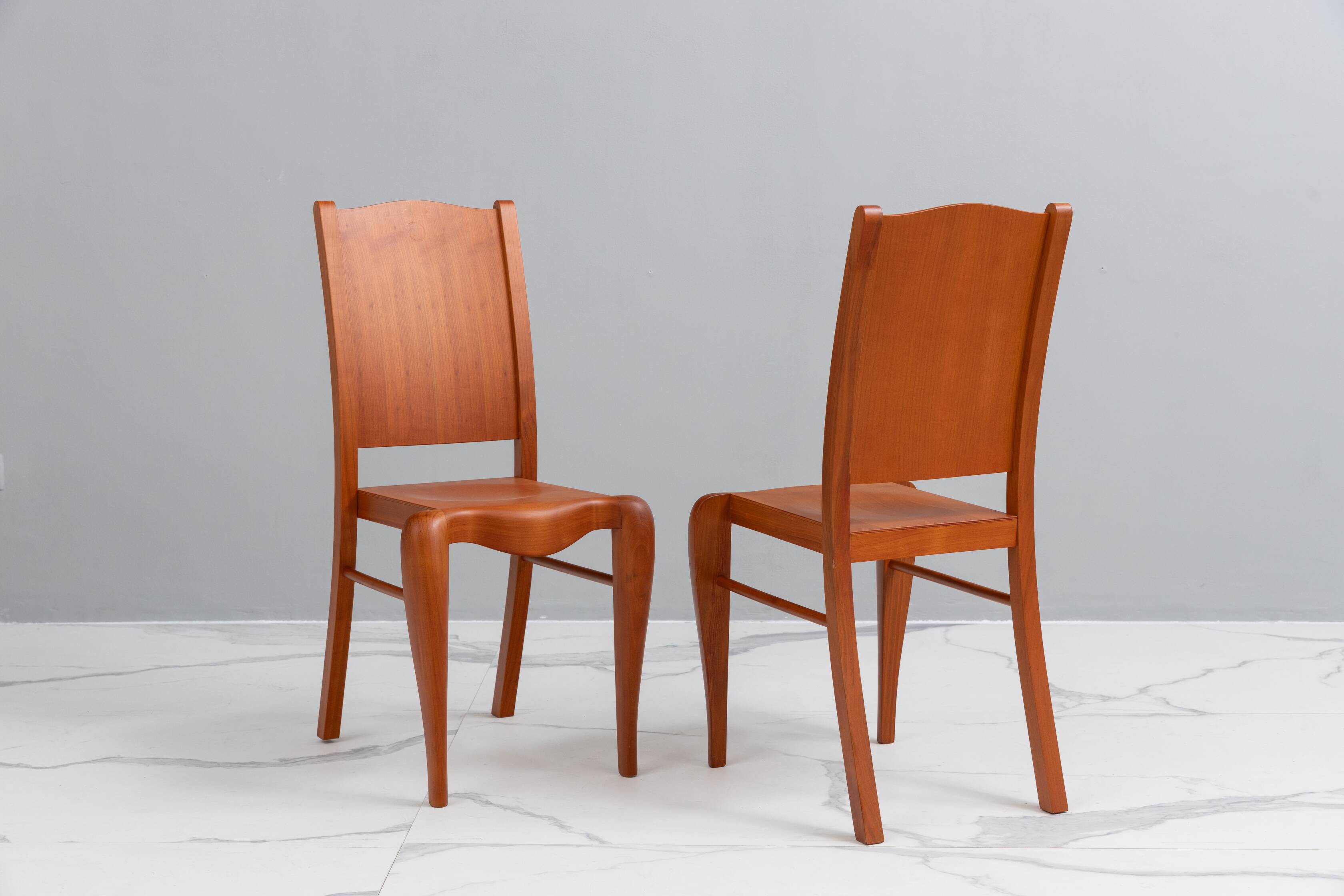 Pair of "Placide of Wood" Chairs by Philippe Starck for Driade, 1989