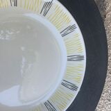 Dish with enamelled ceramic handles FB number 81motif design and vintage
