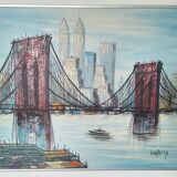 Painting the Brooklyn Bridge by Suzanne Duchamp