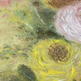 Painting old still life painting with roses Still Life XXth