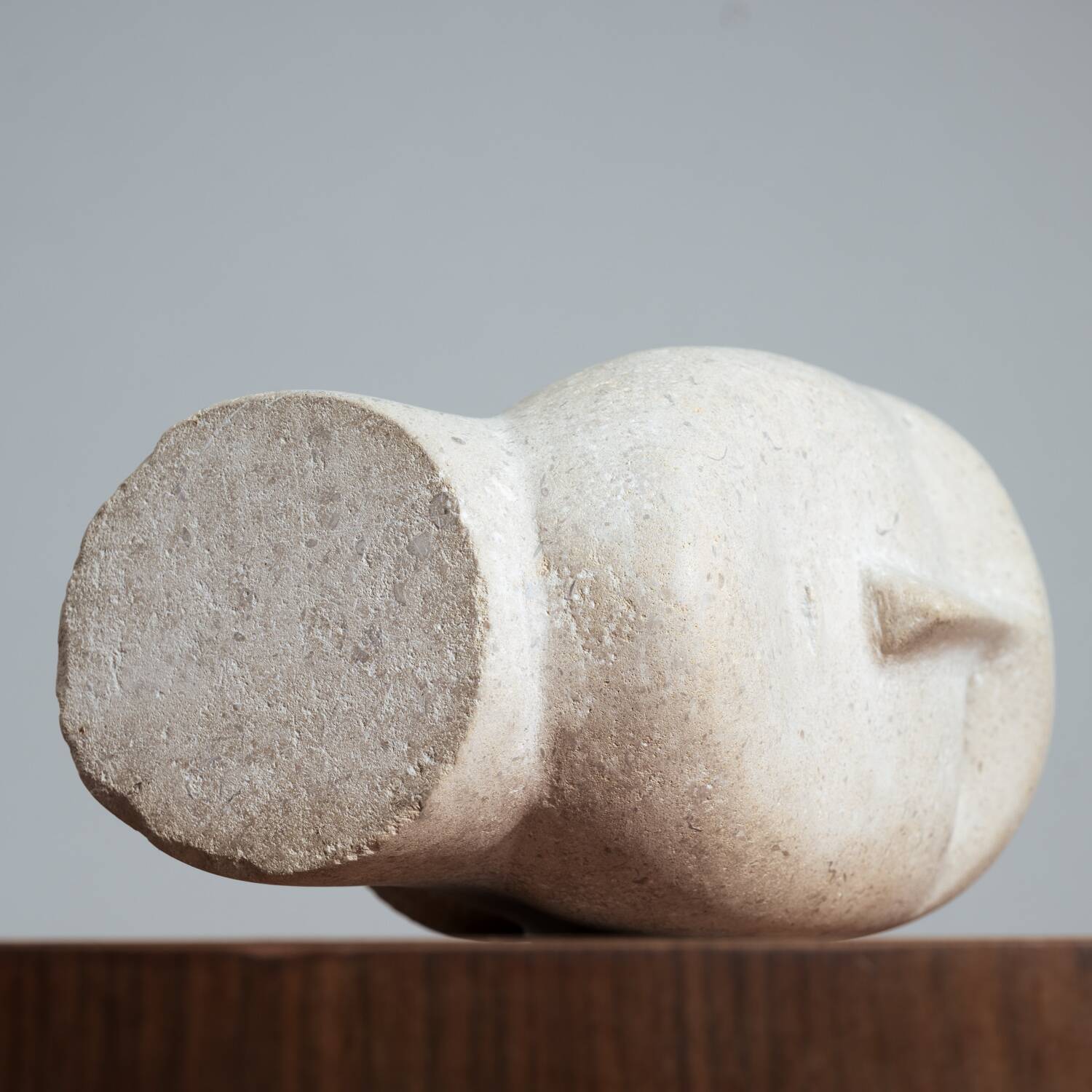 Modernist figurative sculpture bust in sandstone