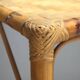 Vintage bamboo and wicker bookshelf, Italy, 1980s