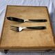 Goldsmith's box of 19 fish cutlery