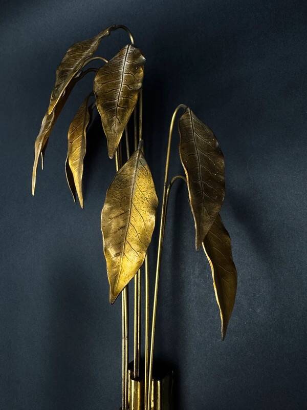 Pair of Maison Charles wall lights, "Lauriers" model, circa 1960