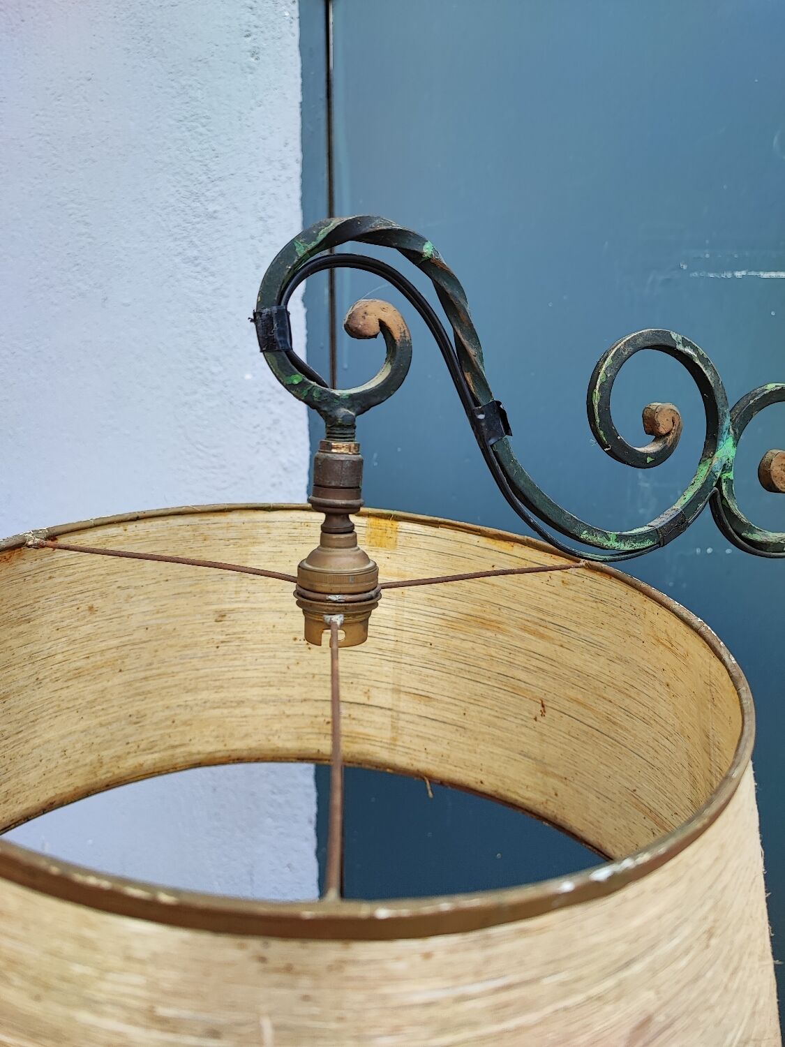 Lampadaire liseuse fer forgé