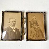 Foldable Antique Double frames Convex glass