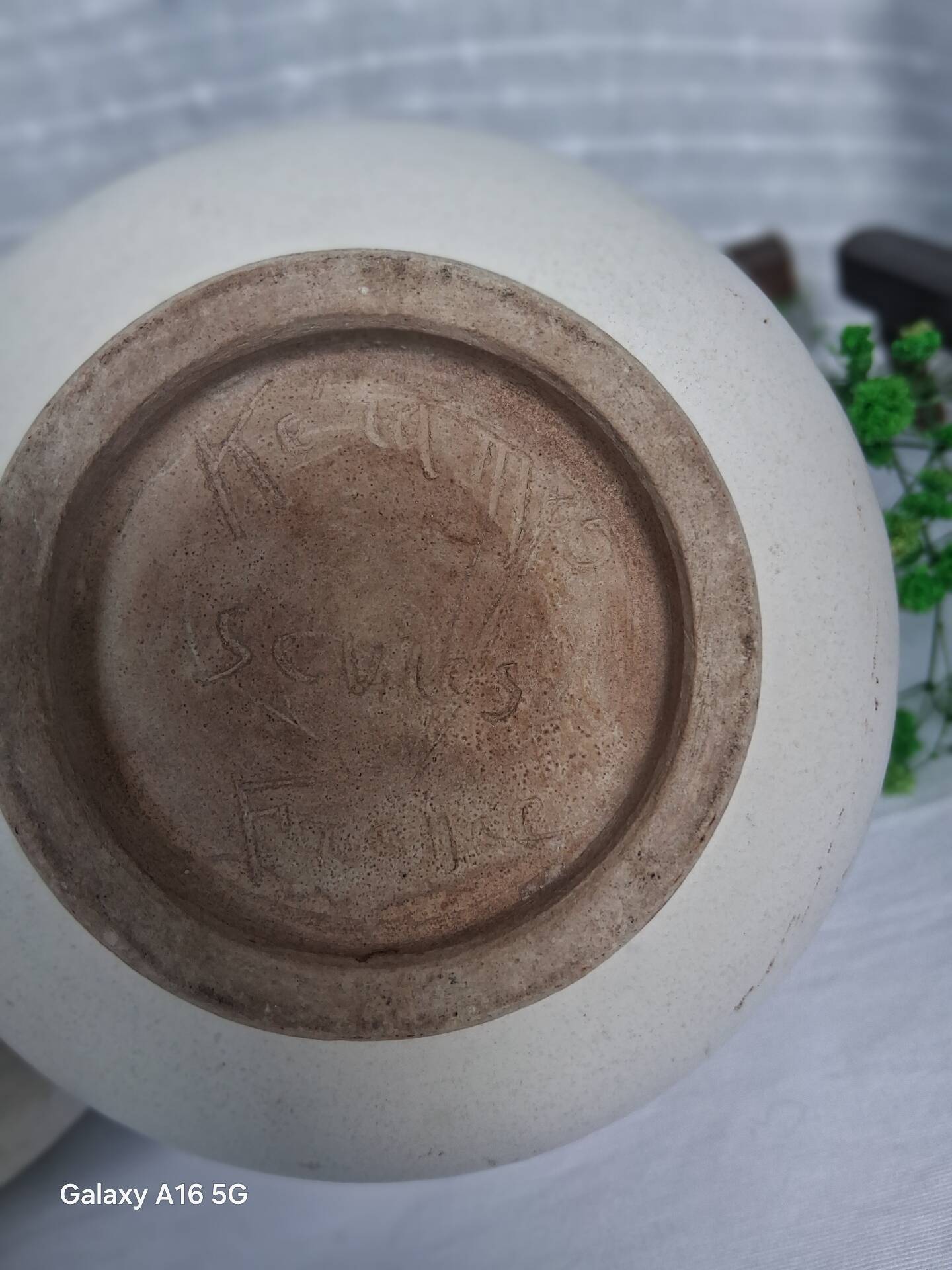 Covered pot / Vintage sugar bowl in ceramic, Keramos Sèvres 1960
