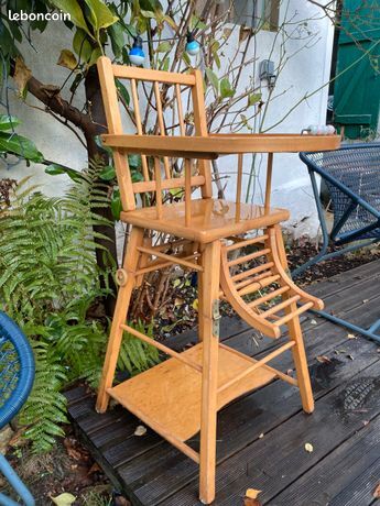 Wooden baby high chair