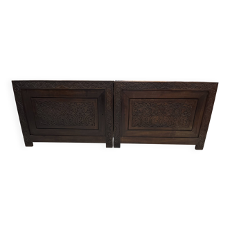 Meubles bas style asiatique sculptés en bois massif