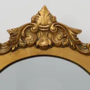 Rococo Style Gilt Mirror with Acanthus and Shell Crest, Italy, 20th Century