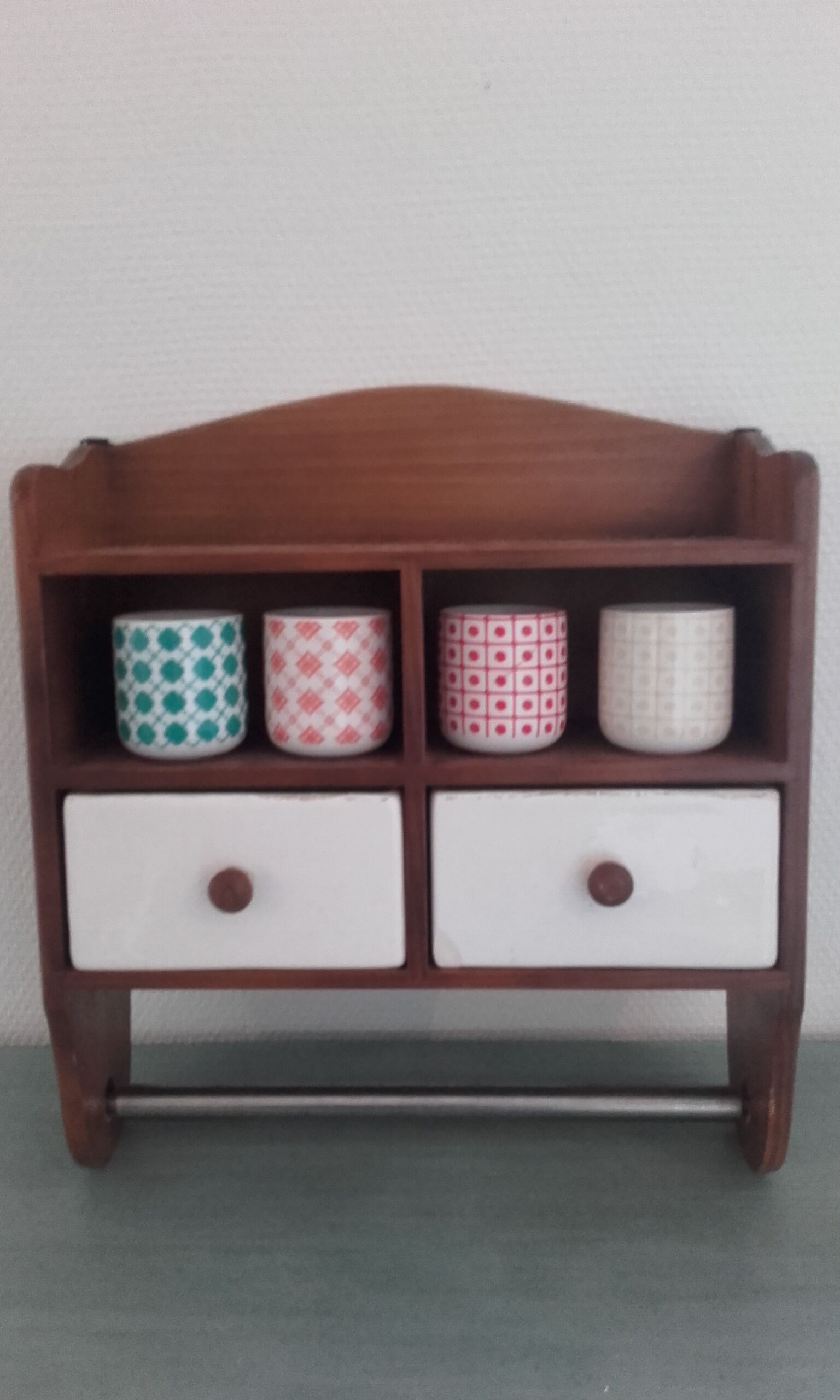 Vintage spice shelf