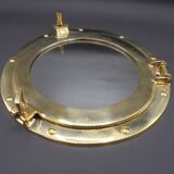 Brass porthole mirror 28,5x28,5cm